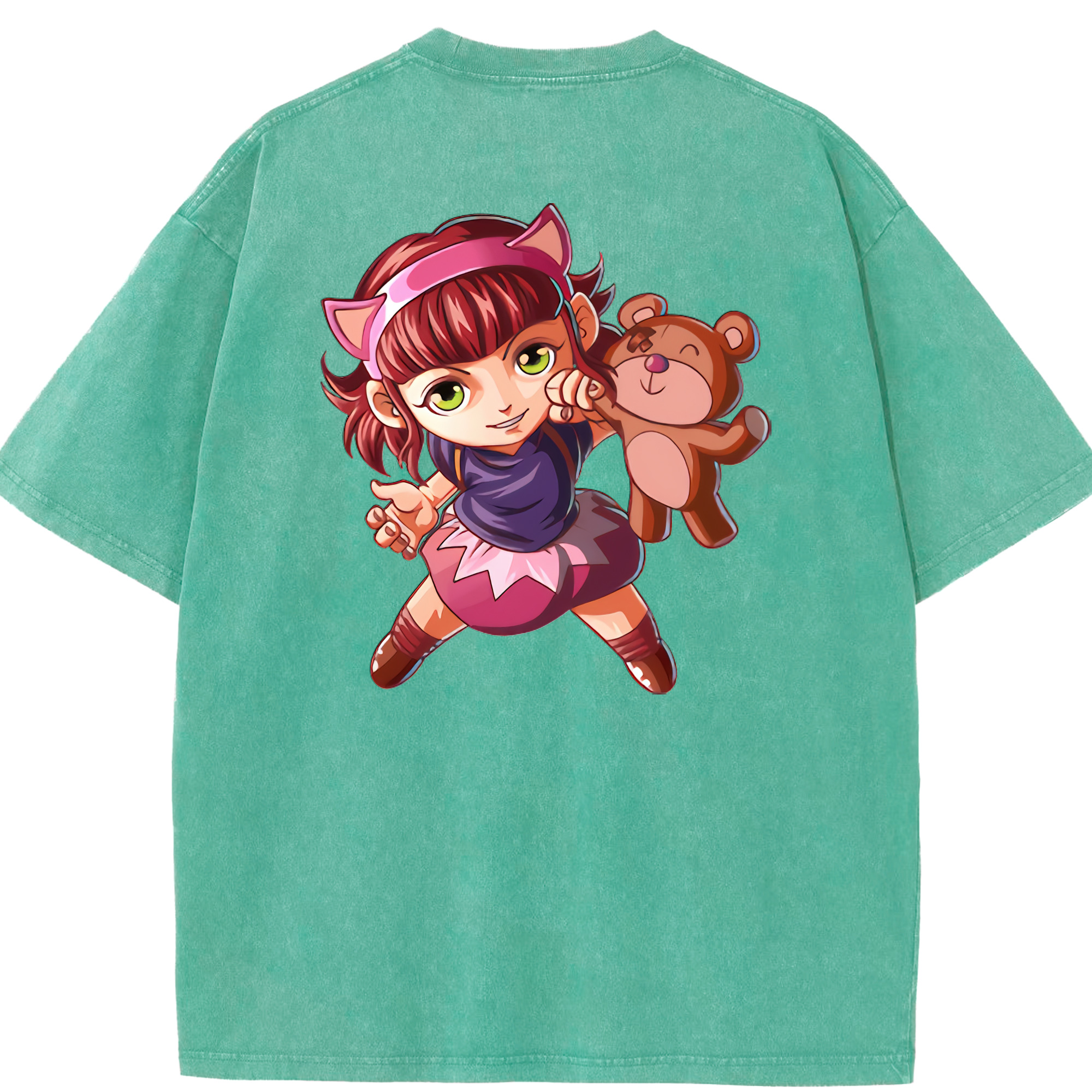 リーグ・オブ・レジェンド League of Legends LOL 綿100% ヴィンテージ風 半袖Tシャツ（背面プリント）